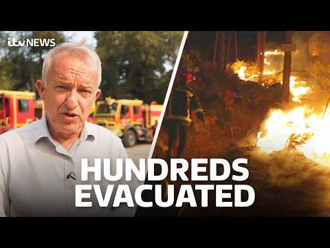 On the ground in France as huge wildfire continues to rage near Paris