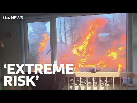 Firefighters struggling to cope as wildfires rage across Britain