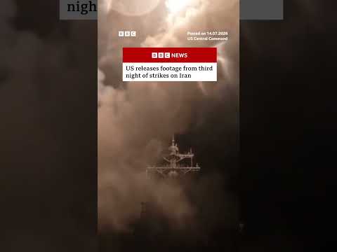 US releases footage from third night of strikes on Iran. #US #Iran #BBCNews