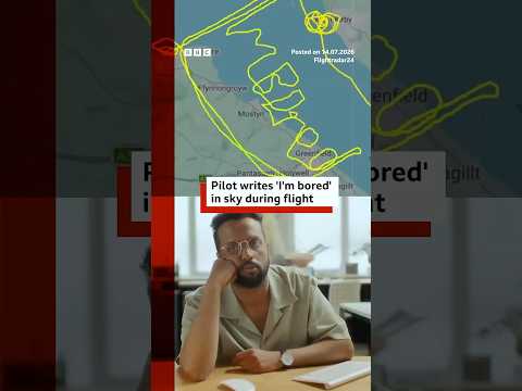 Pilot writes “I’m bored” in sky during flight. #BBCNews