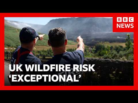 UK at ‘exceptional’ risk of wildfires as two arrested over fires in France | BBC News