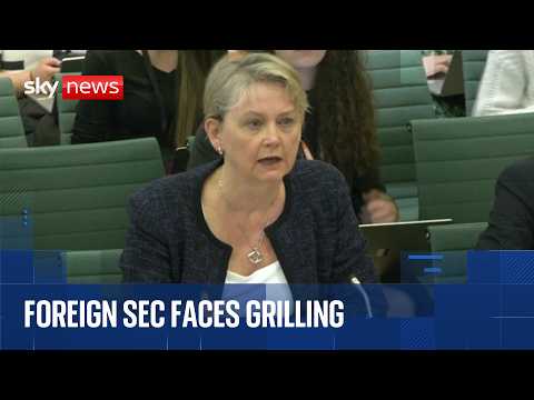 Yvette Cooper answers questions from Foreign Affairs Committee