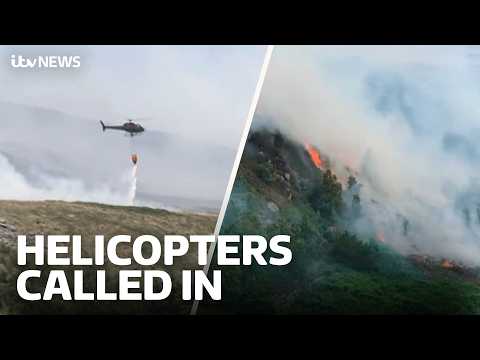 Wildfires continue to rage across Peak District and Greater Manchester