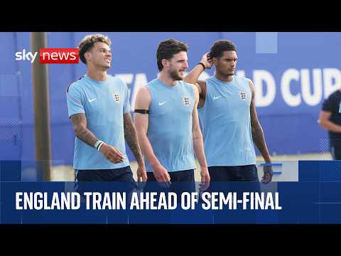 England train ahead of World Cup semi-final with Argentina
