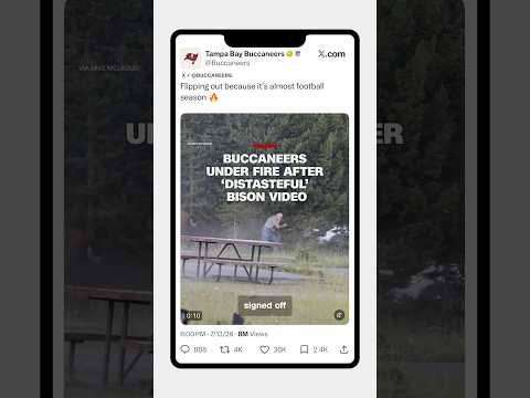 Buccaneers under fire after ‘distasteful’ bison video