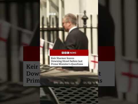 Keir Starmer leaves Downing Street before last Prime Minister’s Questions. #BBCNews