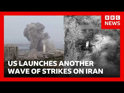 Iran threatens to block more trade routes as US launches fresh strikes | BBC News