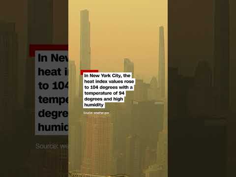 Orange skies over parts of US and Canada engulfed in wildfire smoke