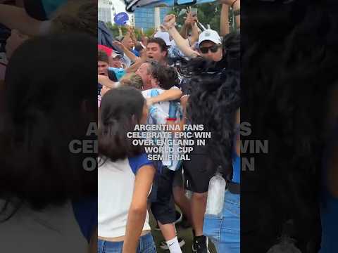 Argentina fans celebrate epic win over England in World Cup semifinal