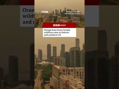 Orange haze from Canada wildfires seen in Ontario and northern US. #Canada #US #BBCNews