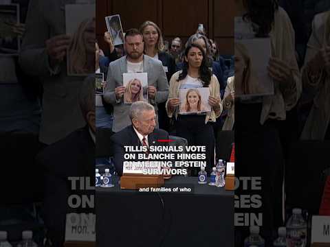 Tillis signals vote on Blanche hinges on meeting Epstein survivors