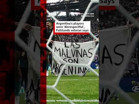 UK says Falklands Islands “definitely ours” after Argentina World Cup banner. #BBCNews