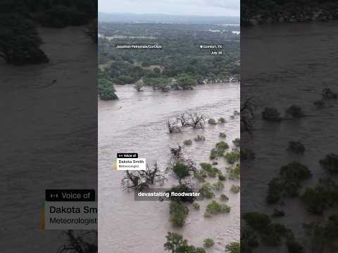 Dramatic flooding swamps Comfort, Texas