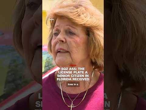 SQZ A55: The license plate a senior citizen in Florida received
