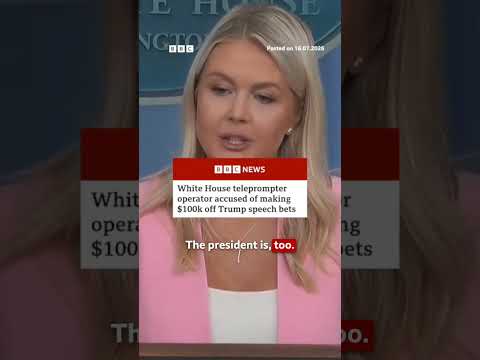 White House teleprompter operator accused of making $100k off President Trump speech bets. #BBCNews
