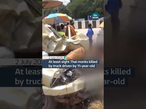 At least eight Thai monks killed by truck driven by 11-year-old