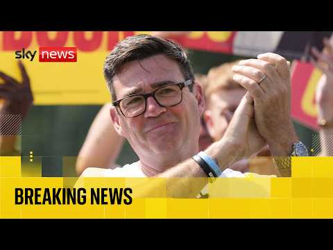 Andy Burnham delivers speech in Central London