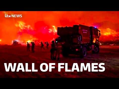 Dramatic footage shows Spain’s ‘largest wildfire’ rage