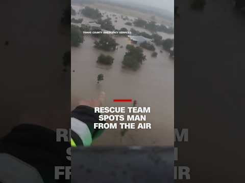 Rescue team spots man from the air