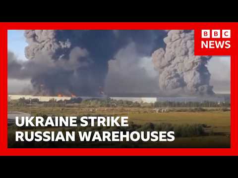 Ukraine strike Russian online retail warehouses | BBC News