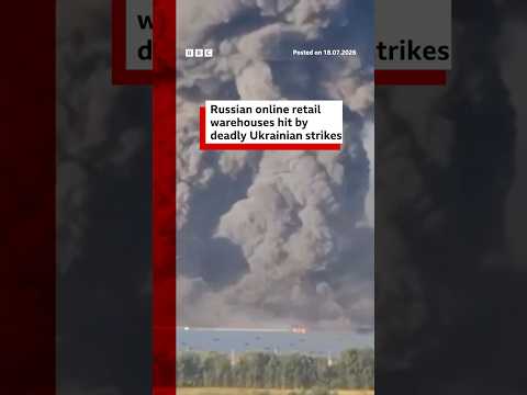 Russian online retail warehouses hit by deadly Ukrainian strikes. #BBCNews