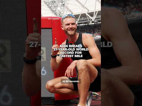 Man breaks 27-year-old world record for fastest mile