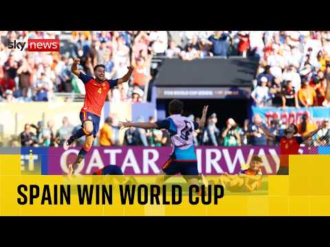Spain win World Cup final 1-0 in extra time against 10-man Argentina
