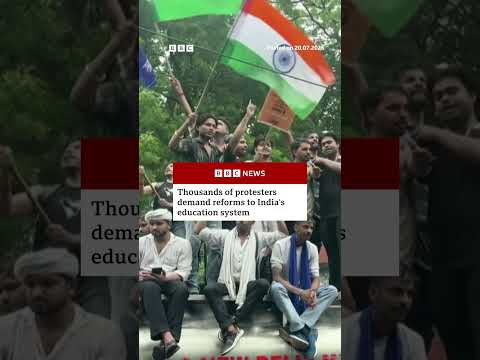 Thousands of protesters demand reforms to India’s education system. #India #Delhi #BBCNews