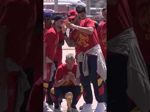 World Cup champions arrive back in Spain