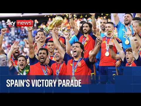Spain celebrate World Cup win in victory parade