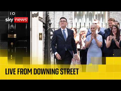 Outside No 10 as Andy Burnham delivers first speech as PM and unveils new Cabinet
