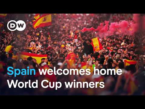Over a million fans welcome Spanish team home after World Cup victory | DW News