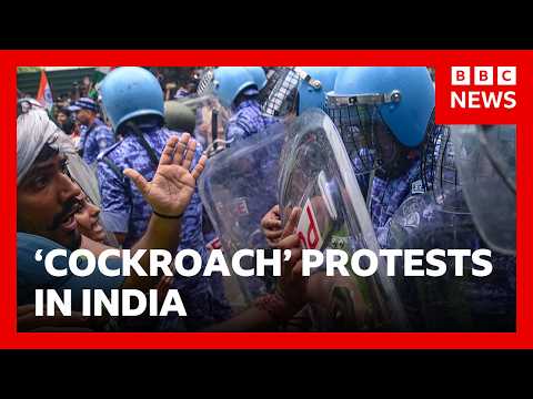 India’s ‘cockroach’ protest continues after police crackdown | BBC News