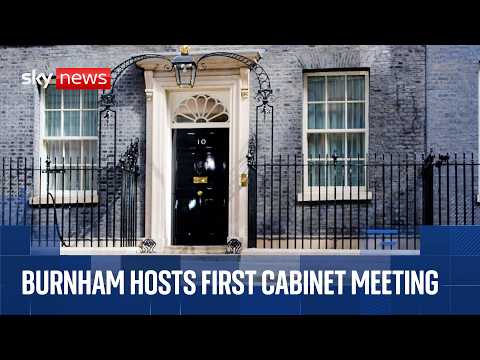 Live from Downing Street as Burnham hosts first cabinet meeting