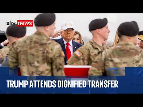 Trump attends dignified transfer of US service members killed in the Middle East