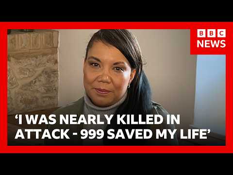 Woman violently attacked by partner saved by calling 999 and hiding phone in plants | BBC News