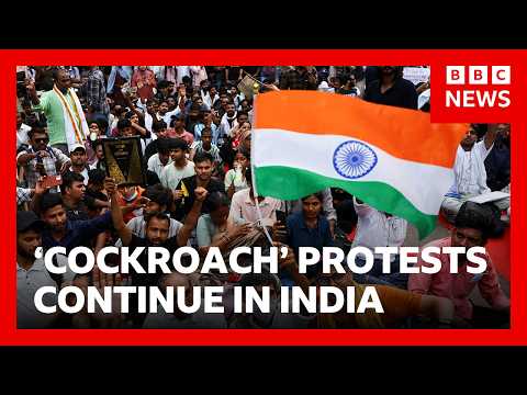 Thousands of students continue ‘cockroach’ protest in Delhi | BBC News