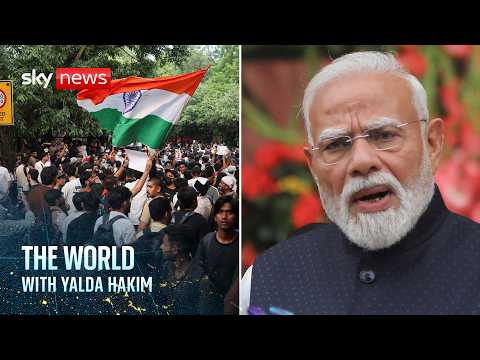 Indian PM Modi responds to ‘Cockroach Janta Party’ protests | The World with Yalda Hakim