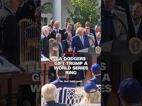 LA Dodgers gift Trump a World Series ring