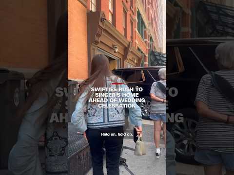 Swifties rush to singer’s home ahead of wedding celebration