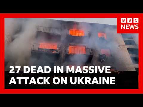 Massive Russian attack on Ukraine’s capital kills at least 25 and injures many more | BBC News