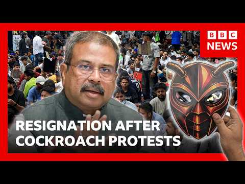 India’s Education Minister Dharmendra Pradhan resigns after weeks of ‘cockroach’ protests | BBC News