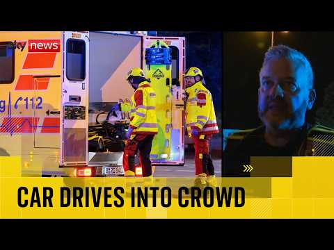 One dead and several with life-threatening injuries after car drives into crowd in Berlin