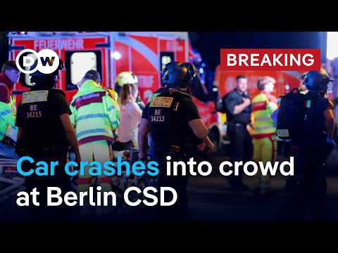 At least one person has been killed as vehicle crashes into Berlin Pride crowd | DW News