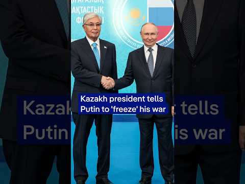 Kazakh president tells Putin to ‘freeze’ his war | DW News