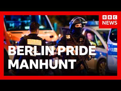 Manhunt ongoing after one killed and 16 injured at Berlin Pride event | BBC News
