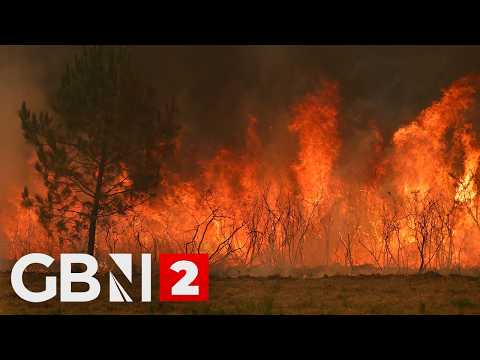 WATCH: wildfires continue to tear through French countryside