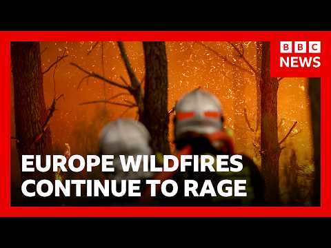 LIVE: Wildfires continue to rage in France and Spain with crisis meetings to take place | BBC News