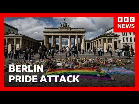 Crowds gather at Brandenburg Gate for vigil after vehicle driven into crowd | BBC News