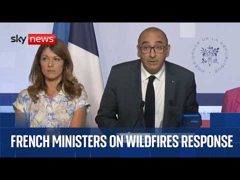 Briefing after wildfires crisis meeting in France